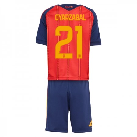 Camisola Espanha OYARZABAL 21 Criança 1º Equipamento Mundial 2026 Manga Curta