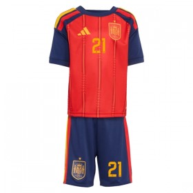 Camisola Espanha OYARZABAL 21 Criança 1º Equipamento Mundial 2026 Manga Curta
