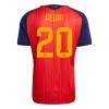 Camisola Espanha Pedri 20 1º Equipamento Mundial 2026 Manga Curta