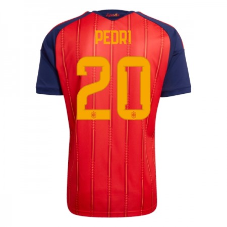 Camisola Espanha Pedri 20 1º Equipamento Mundial 2026 Manga Curta