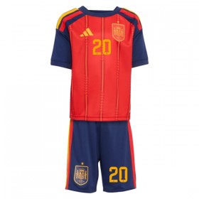 Camisola Espanha Pedri 20 Criança 1º Equipamento Mundial 2026 Manga Curta