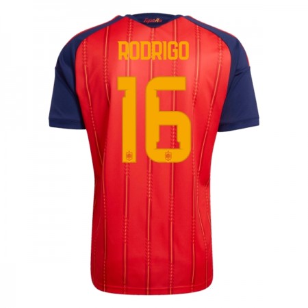 Camisola Espanha Rodrigo 16 1º Equipamento Mundial 2026 Manga Curta
