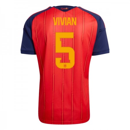 Camisola Espanha Vivian 5 1º Equipamento Mundial 2026 Manga Curta