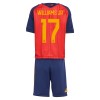 Camisola Espanha Williams JR 17 Criança 1º Equipamento Mundial 2026 Manga Curta