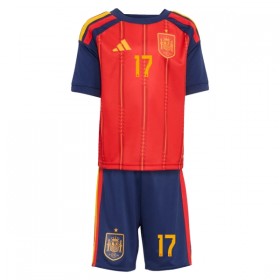 Camisola Espanha Williams JR 17 Criança 1º Equipamento Mundial 2026 Manga Curta