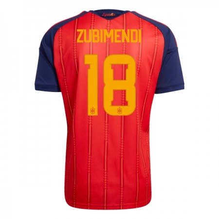 Camisola Espanha ZUBIMENDI 18 1º Equipamento Mundial 2026 Manga Curta