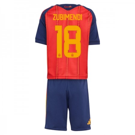 Camisola Espanha ZUBIMENDI 18 Criança 1º Equipamento Mundial 2026 Manga Curta