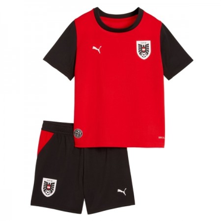 Camisola Áustria Criança 1º Equipamento Mundial 2026 Manga Curta