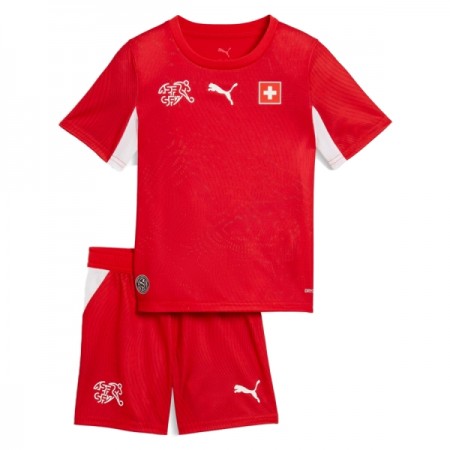 Camisola Suíça Criança 1º Equipamento Mundial 2026 Manga Curta