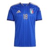 Camisola Itália Barella 18 1º Equipamento Mundial 2026 Manga Curta