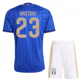 Camisola Itália Bastoni 23 Criança 1º Equipamento Mundial 2026 Manga Curta