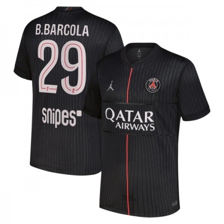 Camisola Paris Saint-Germain B. Barcola 29 Jordan 4º Equipamento 2025-26 Manga Curta