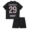 Camisola Paris Saint-Germain B. Barcola 29 Jordan Criança 4º Equipamento 2025-26 Manga Curta