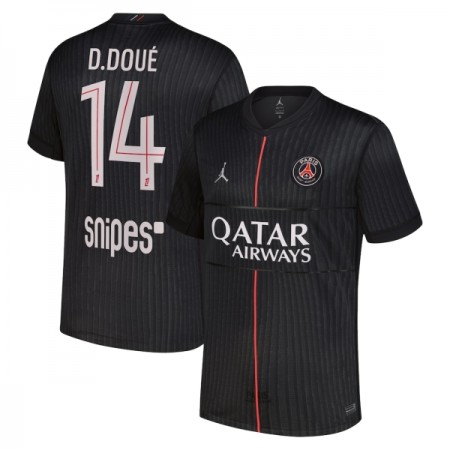 Camisola Paris Saint-Germain D. Doue 14 Jordan 4º Equipamento 2025-26 Manga Curta