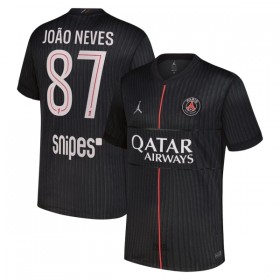 Camisola Paris Saint-Germain Joao Neves 87 Jordan 4º Equipamento 2025-26 Manga Curta