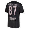 Camisola Paris Saint-Germain Joao Neves 87 Jordan 4º Equipamento 2025-26 Manga Curta