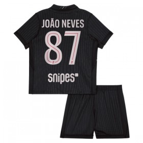 Camisola Paris Saint-Germain Joao Neves 87 Jordan Criança 4º Equipamento 2025-26 Manga Curta
