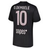 Camisola Paris Saint-Germain O. Dembele 10 Jordan 4º Equipamento 2025-26 Manga Curta