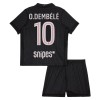 Camisola Paris Saint-Germain O. Dembele 10 Jordan Criança 4º Equipamento 2025-26 Manga Curta