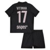Camisola Paris Saint-Germain Vitinha 17 Jordan Criança 4º Equipamento 2025-26 Manga Curta