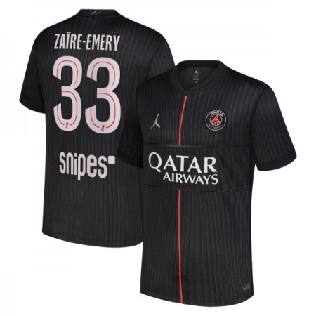 Camisola Paris Saint-Germain Zaire-Emery 33 Jordan 4º Equipamento 2025-26 Manga Curta