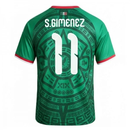 Camisola México S.Gimenez 11 1º Equipamento Mundial 2026 Manga Curta