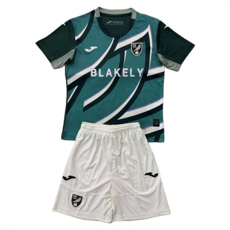 Camisola Norwich City Criança 2º Equipamento 2025-26 Manga Curta