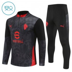 Criança AC Milan Quarter-Zip Sweat de Treino 2025-26 Preta