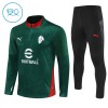 Criança AC Milan Quarter-Zip Sweat de Treino 2025-26 Verde