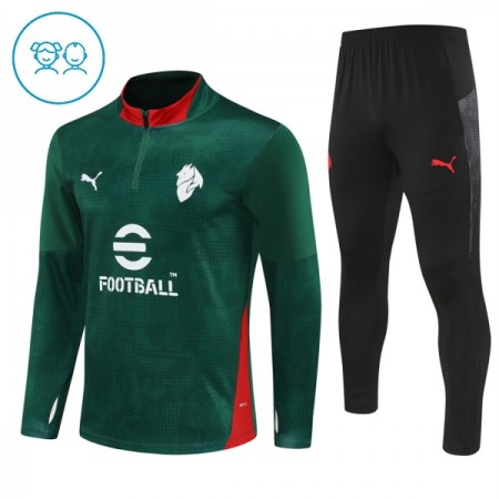 Criança AC Milan Quarter-Zip Sweat de Treino 2025-26 Verde