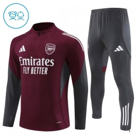 Criança Arsenal Quarter-Zip Sweat de Treino 2025-26 Vermelha