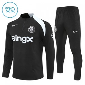 Criança Chelsea Quarter-Zip Sweat de Treino 2025-26 Preta