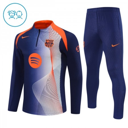 Criança FC Barcelona Quarter-Zip Sweat de Treino 2025-26 Azul