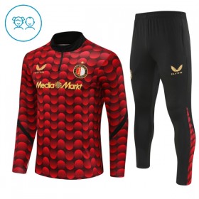 Criança Feyenoord Rotterdam Quarter-Zip Sweat de Treino 2025-26 Vermelha
