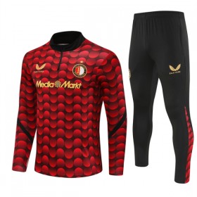 Feyenoord Rotterdam Quarter-Zip Sweat de Treino 2025-26 Vermelha