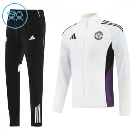 Criança Manchester United Casaco de Treino Conjunto 2025-26 Branca
