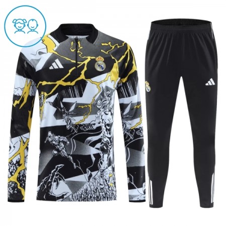 Criança Real Madrid Marvel Quarter-Zip Sweat de Treino 2026-27 Preta
