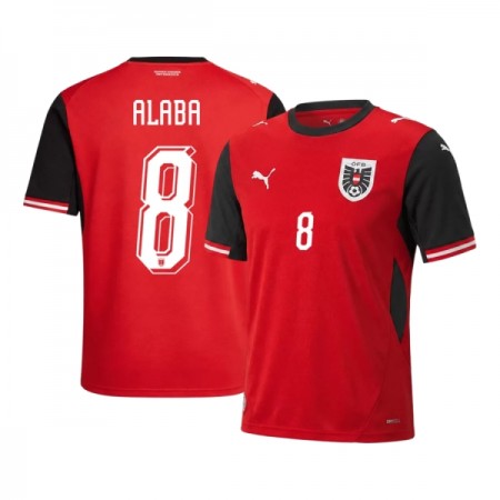 Camisola Áustria Alaba 8 1º Equipamento Mundial 2026 Manga Curta