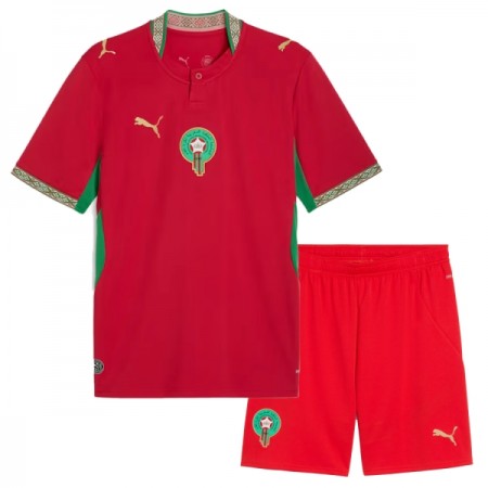 Camisola Marrocos Criança 1º Equipamento Mundial 2026 Manga Curta