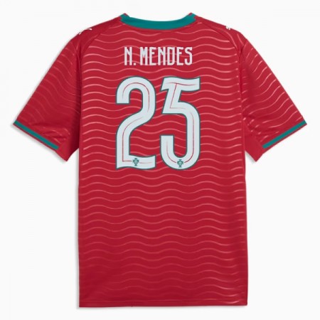 Camisola Portugal Nuno Mendes 25 1º Equipamento Mundial 2026 Manga Curta