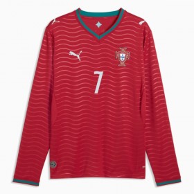 Camisola Portugal Ronaldo 7 1º Equipamento Mundial 2026 Manga Comprida