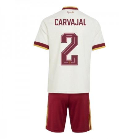 Camisola Espanha Carvajal 2 Criança 2º Equipamento Mundial 2026 Manga Curta