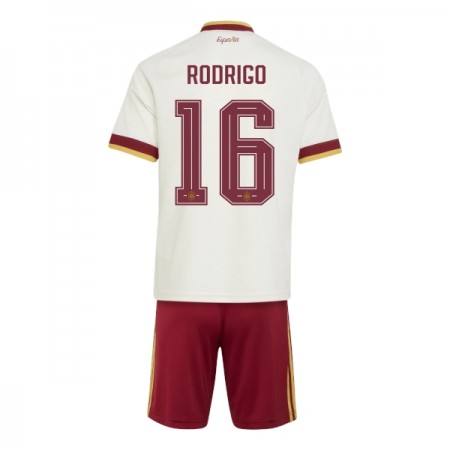 Camisola Espanha Rodrigo 16 Criança 2º Equipamento Mundial 2026 Manga Curta