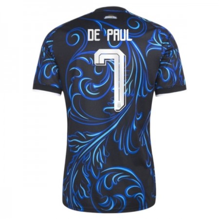 Camisola Argentina De Paul 7 2º Equipamento Mundial 2026 Manga Curta