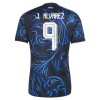 Camisola Argentina J. Alvarez 9 Criança 2º Equipamento Mundial 2026 Manga Curta