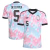 Camisola Bélgica De Cuyper 5 2º Equipamento Mundial 2026 Manga Curta