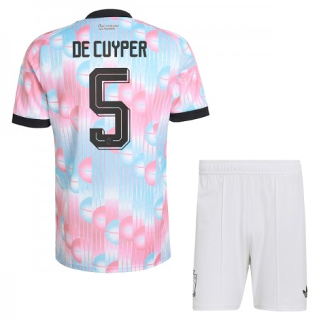 Camisola Bélgica De Cuyper 5 Criança 2º Equipamento Mundial 2026 Manga Curta