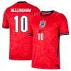 Camisola Inglaterra Bellingham 10 2º Equipamento Mundial 2026 Manga Curta