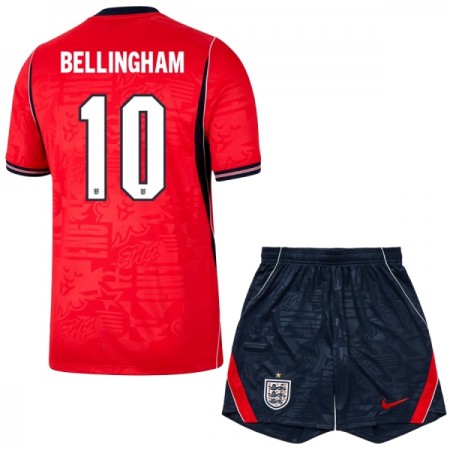 Camisola Inglaterra Bellingham 10 Criança 2º Equipamento Mundial 2026 Manga Curta