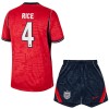 Camisola Inglaterra Rice 4 Criança 2º Equipamento Mundial 2026 Manga Curta